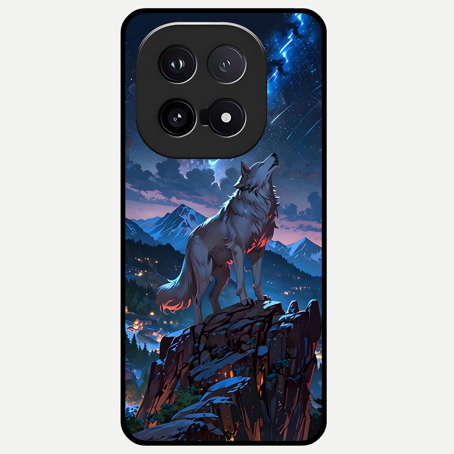  Celestial Wolf Howl Glass Case for iQOO 15 back cover – full design glossy printed glass finish