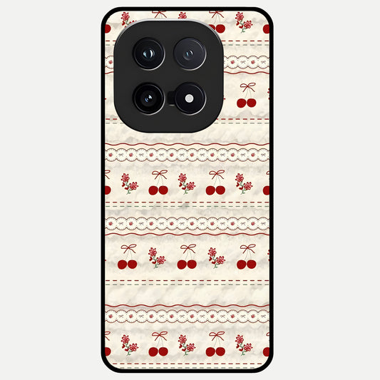  Cherry Bloom Charm Glass Case for iQOO 15 back cover – full design glossy printed glass finish