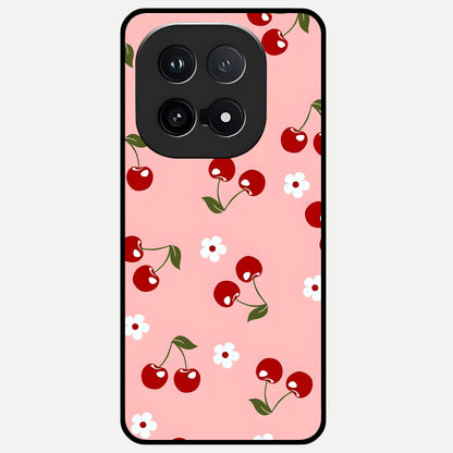 Cherry Love Mood Glass Case for iQOO 15 back cover – full design glossy printed glass finish