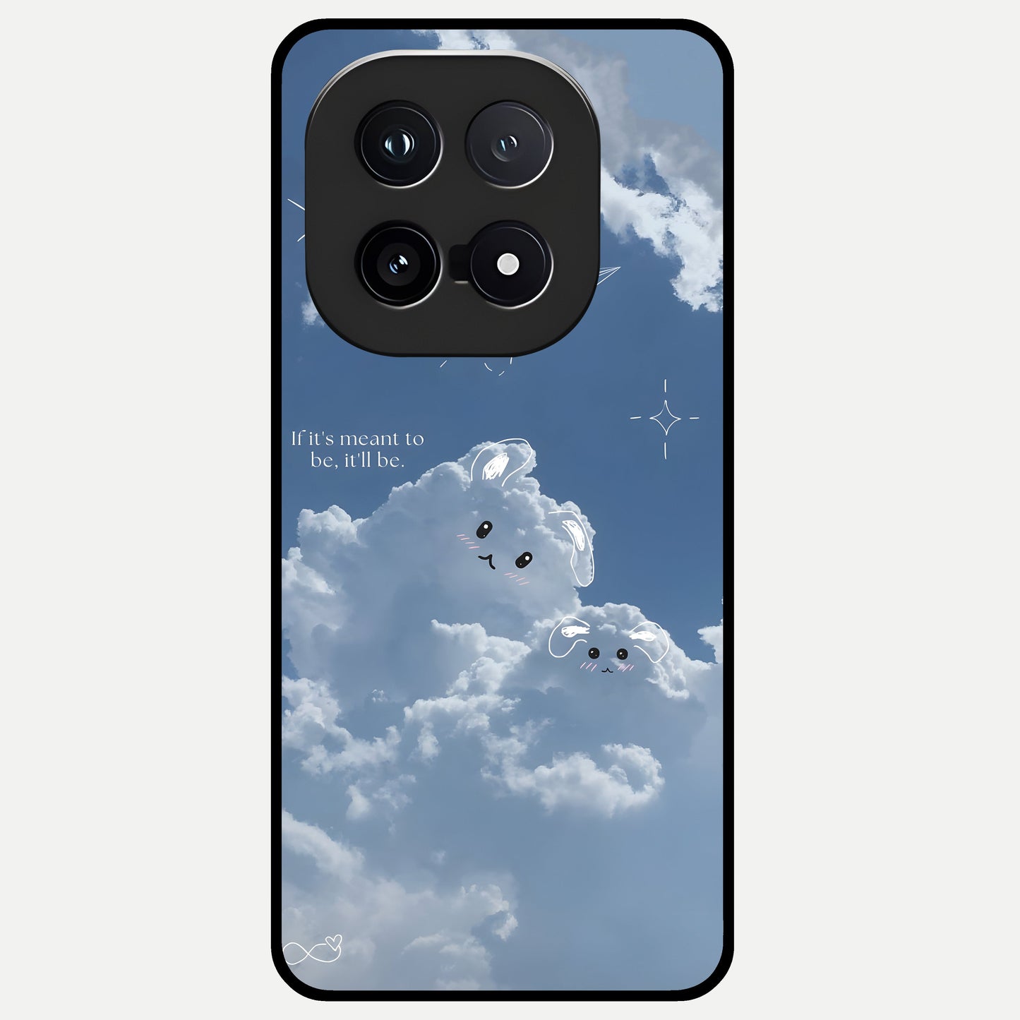  Cloud Bunny Dreams Glass Case for iQOO 15 back cover – full design glossy printed glass finish
