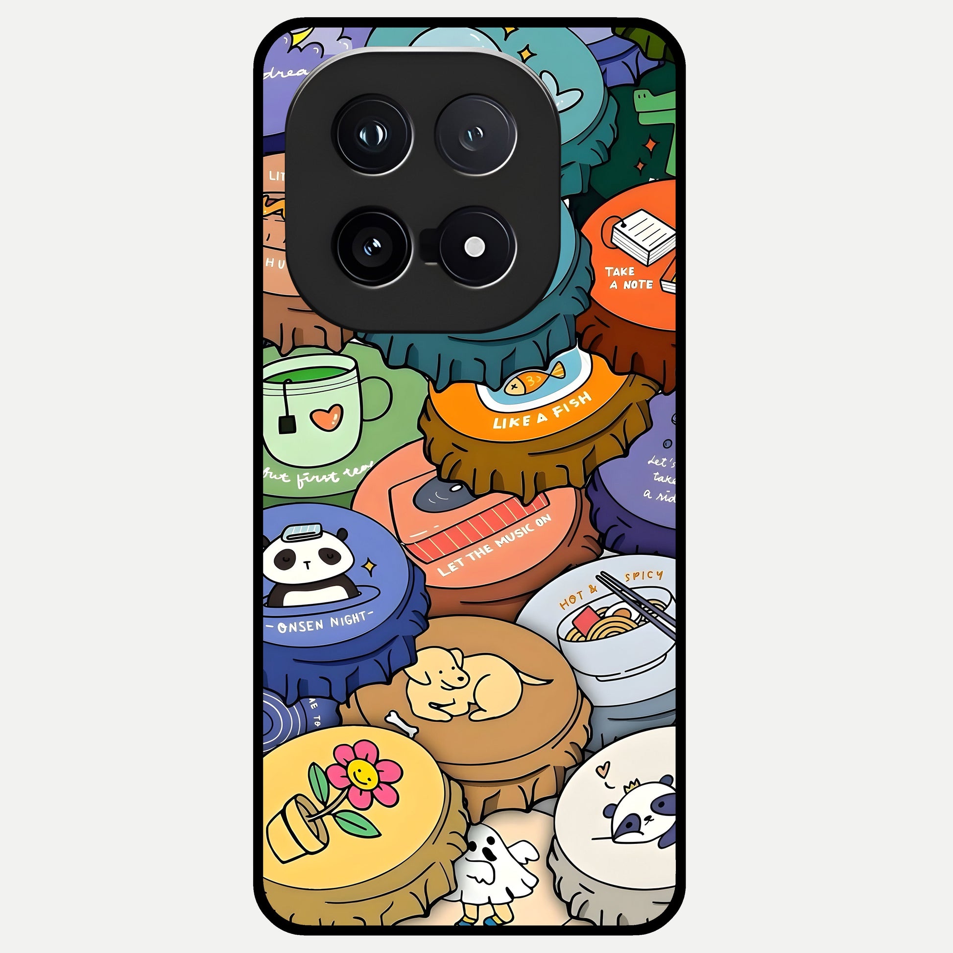  Coins Patterns Glass Case for iQOO 15 back cover – full design glossy printed glass finish