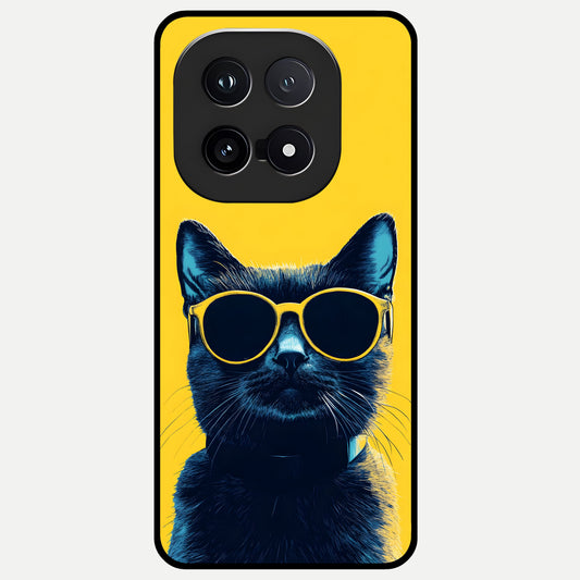  Cool Cat Vibes Glass Case for iQOO 15 back cover – full design glossy printed glass finish