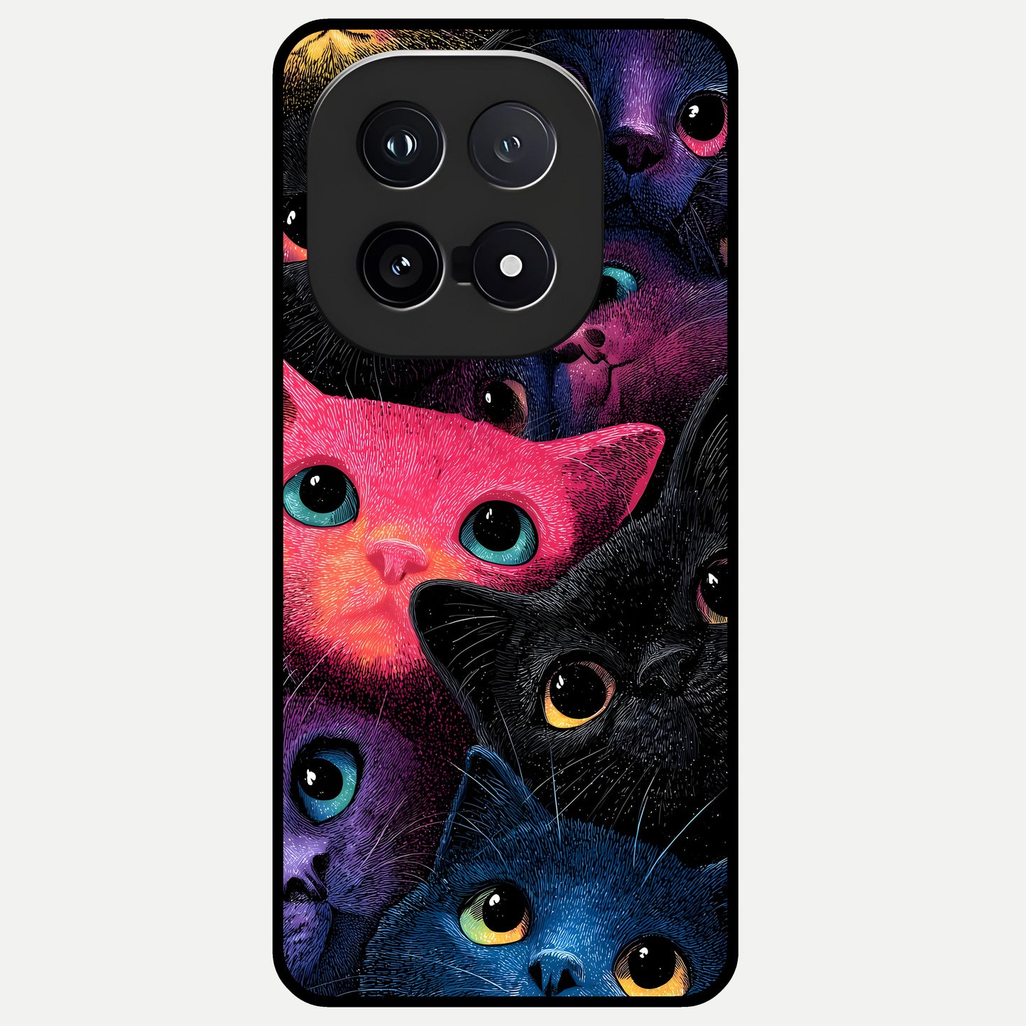  Cosmic Cats Dreams Glass Case for iQOO 15 back cover – full design glossy printed glass finish