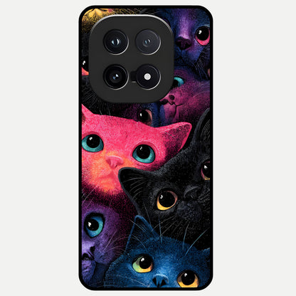  Cosmic Cats Dreams Glass Case for iQOO 15 back cover – full design glossy printed glass finish