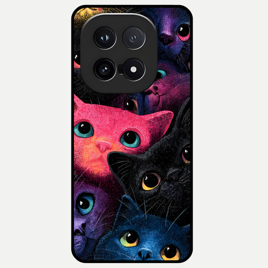  Cosmic Cats Dreams Glass Case for iQOO 15 back cover – full design glossy printed glass finish