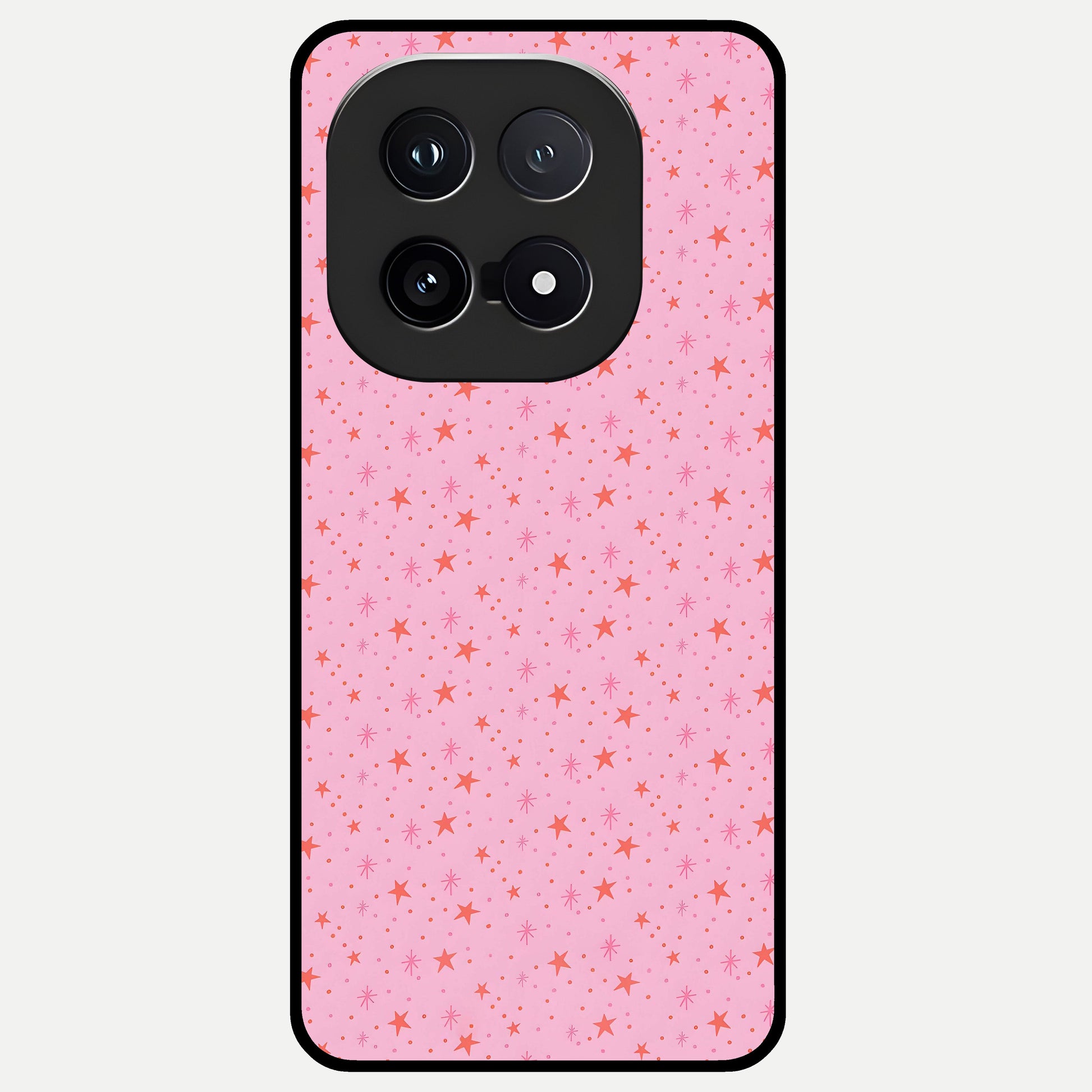  Cosmic Pink Sparkle Glass Case for iQOO 15 back cover – full design glossy printed glass finish