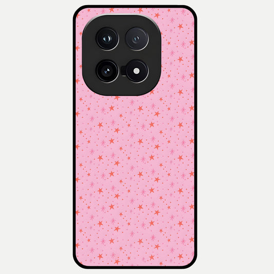  Cosmic Pink Sparkle Glass Case for iQOO 15 back cover – full design glossy printed glass finish