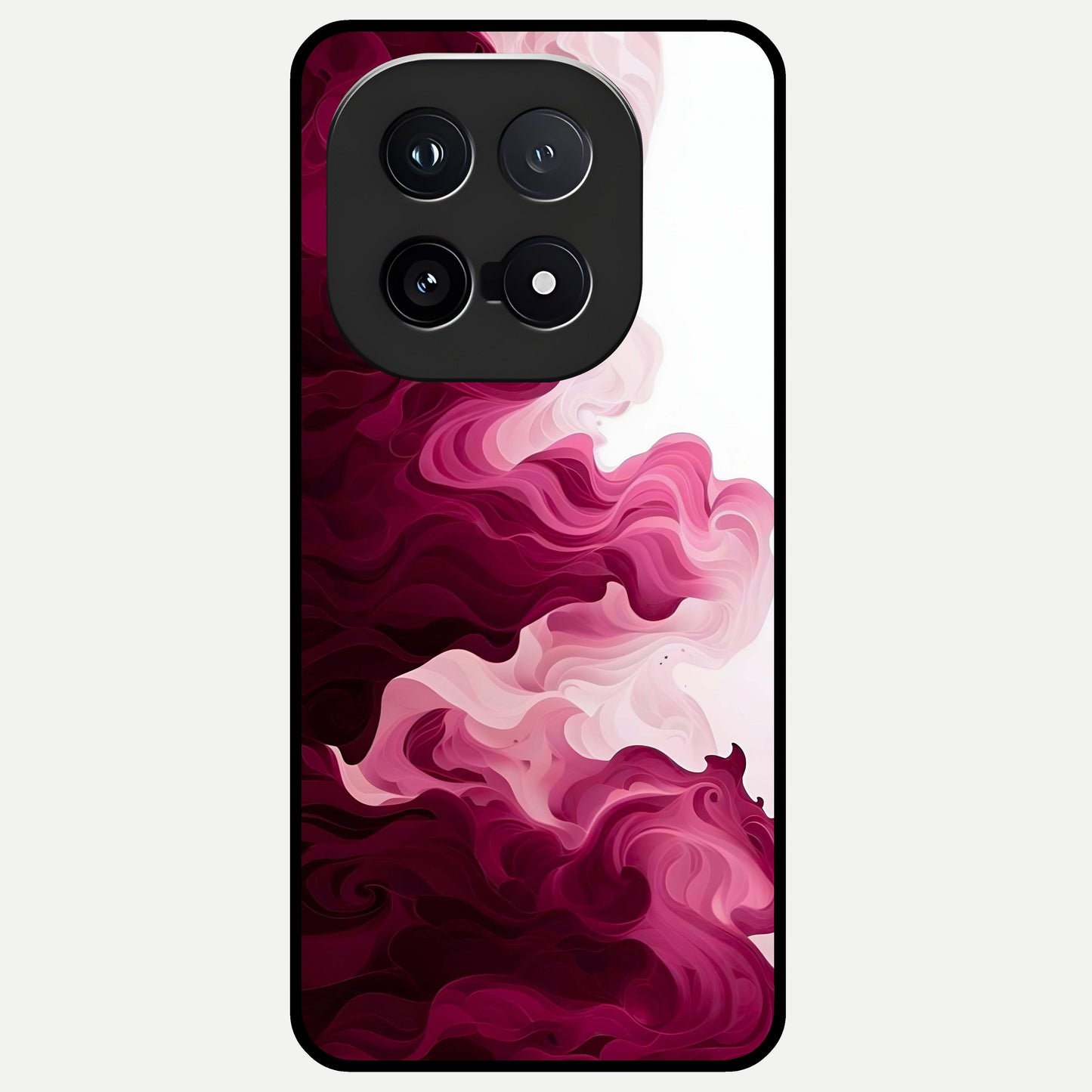  Crimson Wave Flow Glass Case for iQOO 15 back cover – full design glossy printed glass finish