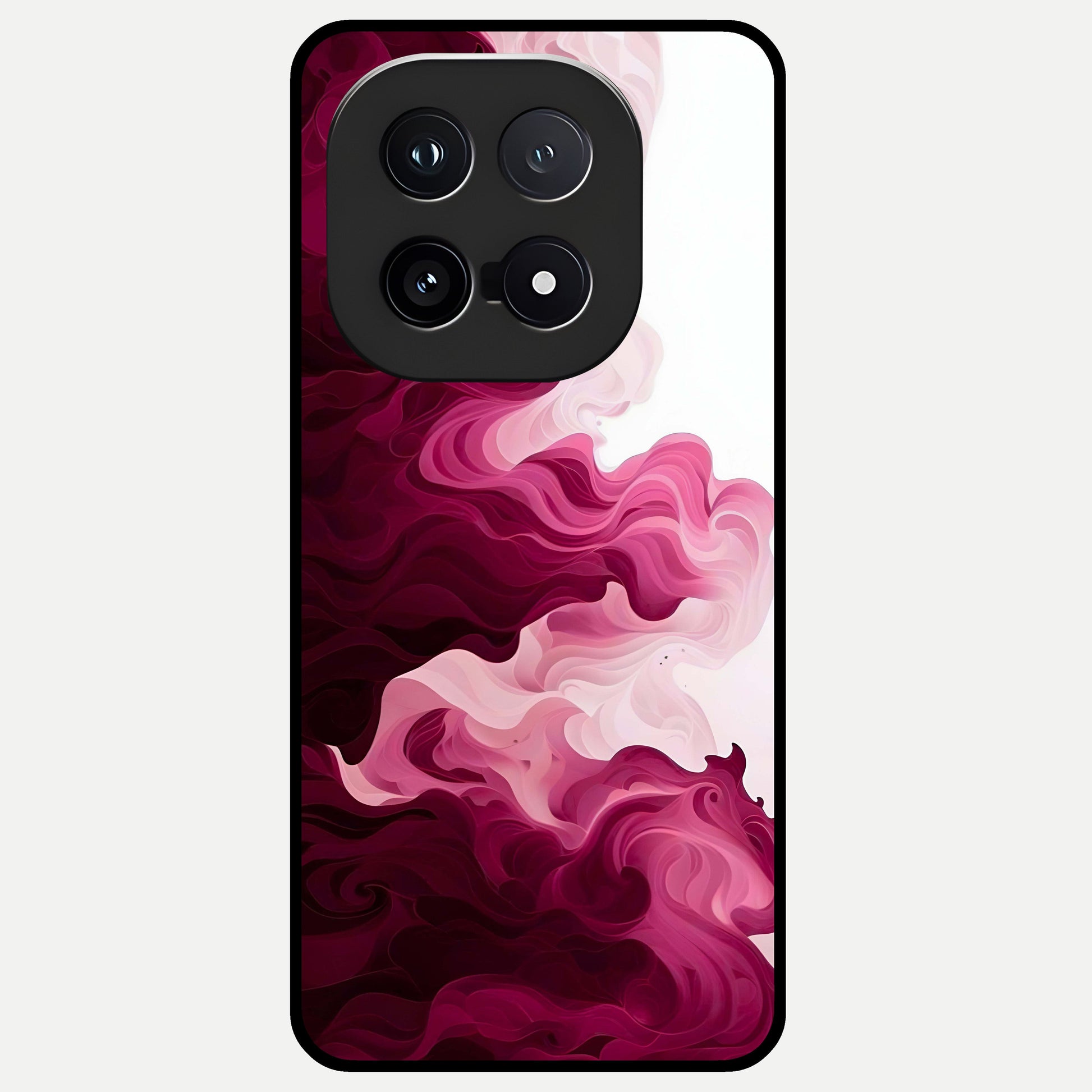  Crimson Wave Flow Glass Case for iQOO 15 back cover – full design glossy printed glass finish