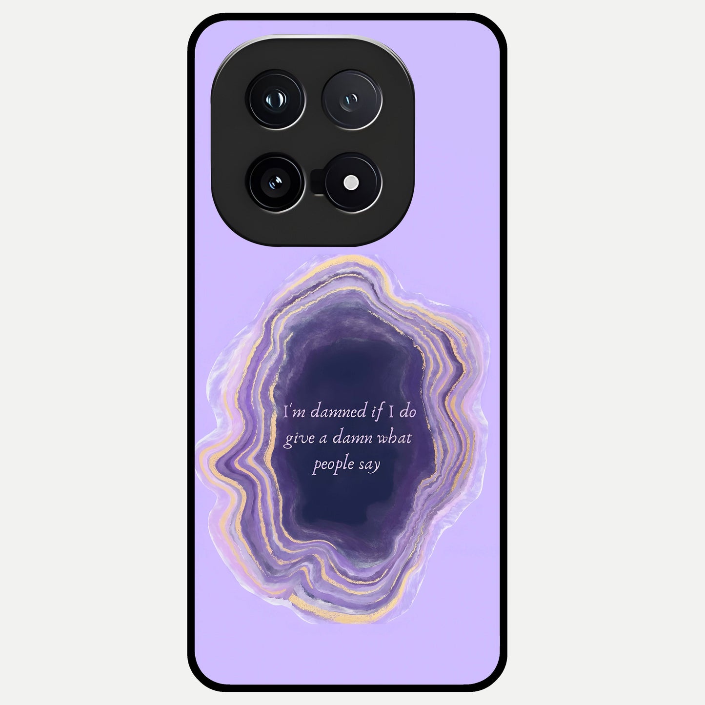  Damned People Quote Glass Case for iQOO 15 back cover – full design glossy printed glass finish