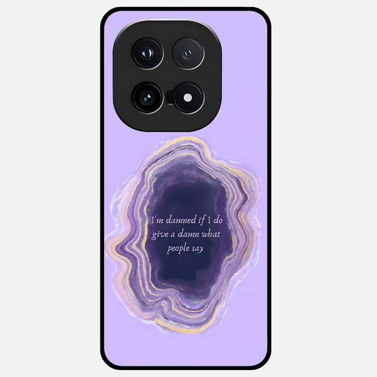  Damned People Quote Glass Case for iQOO 15 back cover – full design glossy printed glass finish