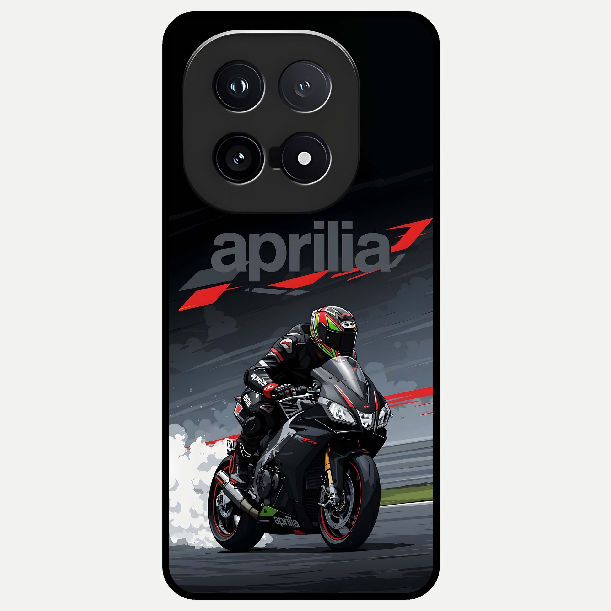  Dark Aprilla Glass Case for iQOO 15 back cover – full design glossy printed glass finish