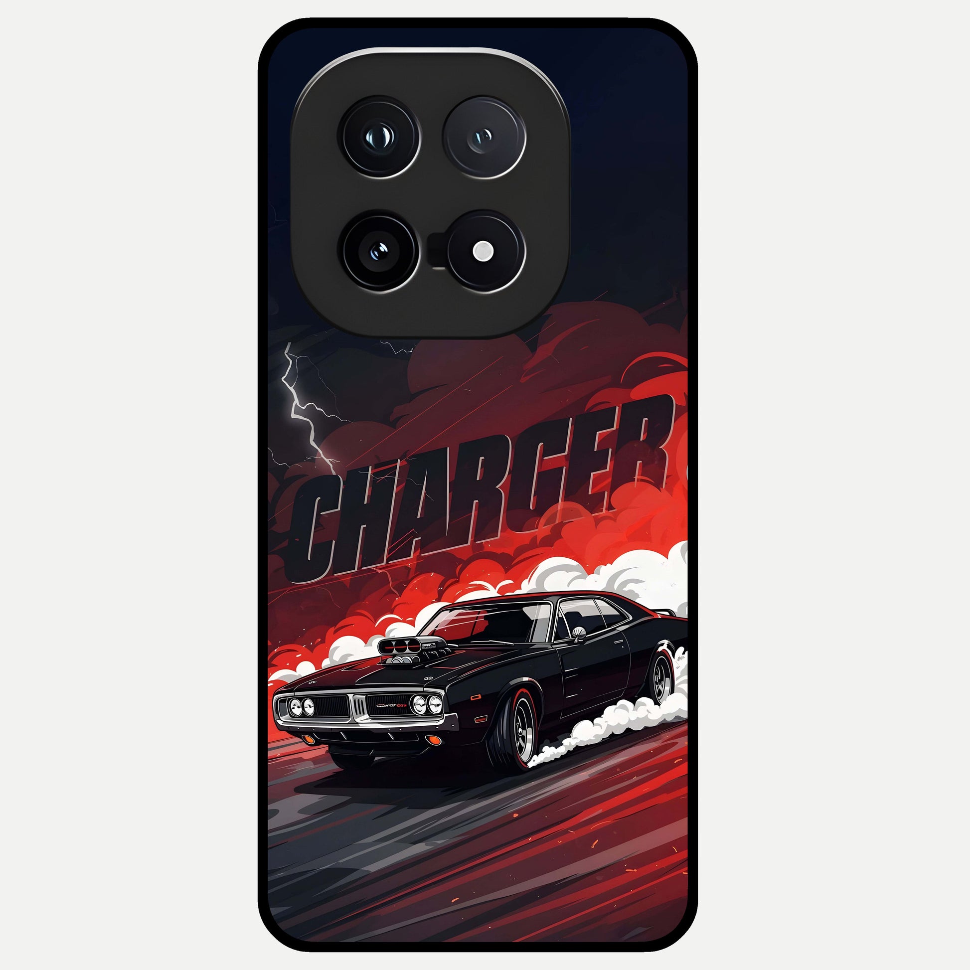  Dark Charger Fury Glass Case for iQOO 15 back cover – full design glossy printed glass finish
