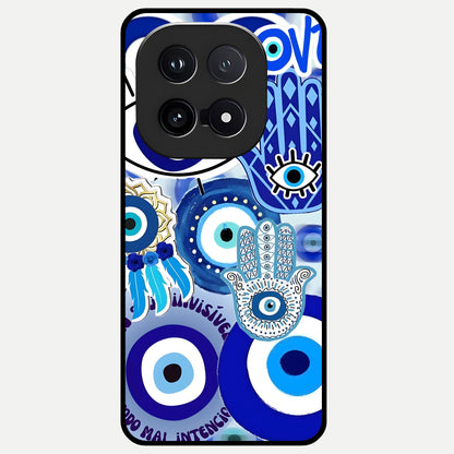  Evil Eyes Dream Glass Case for iQOO 15 back cover – full design glossy printed glass finish