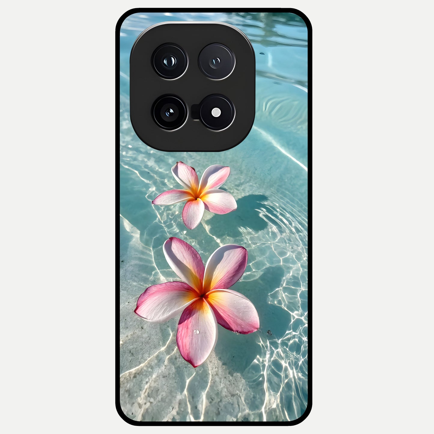  Floating Bloom Bliss Glass Case for iQOO 15 back cover – full design glossy printed glass finish