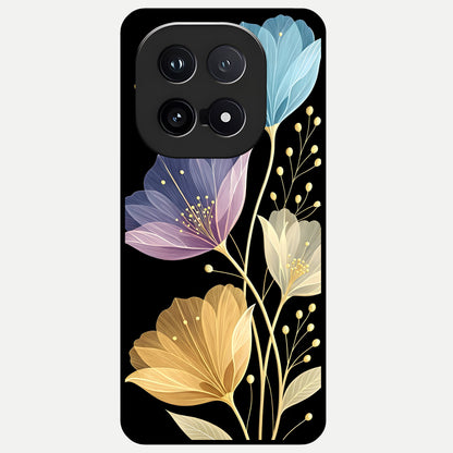  Flower Bloom Glow Glass Case for iQOO 15 back cover – full design glossy printed glass finish