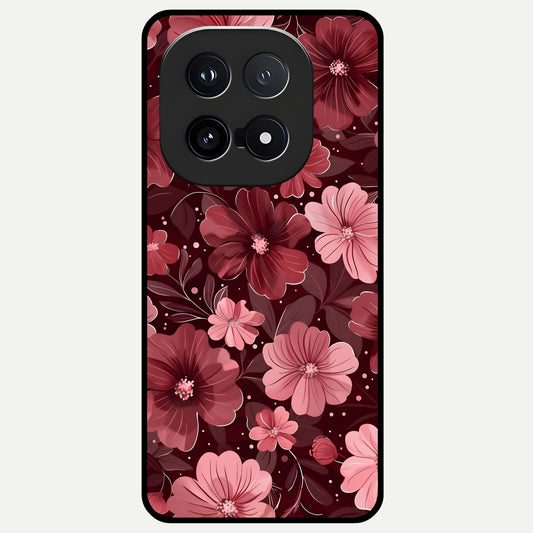  Flower Blush Bloom Glass Case for iQOO 15 back cover – full design glossy printed glass finish