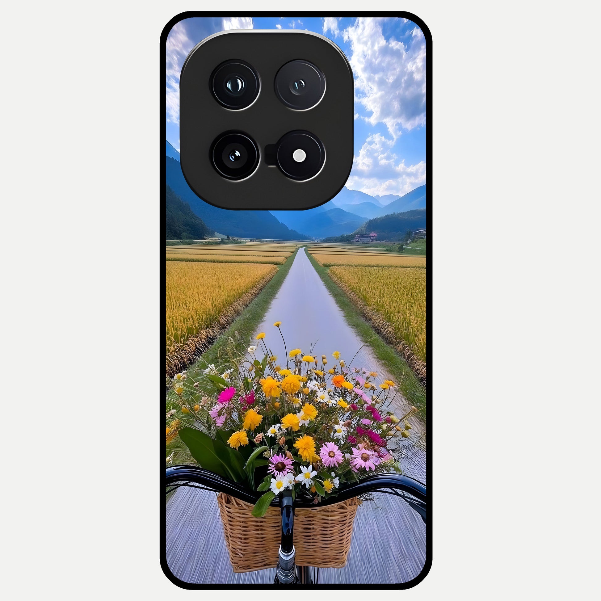  Golden Field Journey Glass Case for iQOO 15 back cover – full design glossy printed glass finish