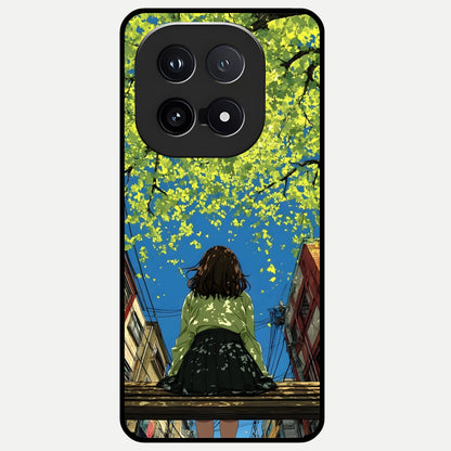  Golden Leaves Glow Glass Case for iQOO 15 back cover – full design glossy printed glass finish