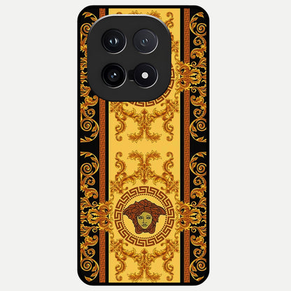  Golden Royal Heritage Glass Case for iQOO 15 back cover – full design glossy printed glass finish