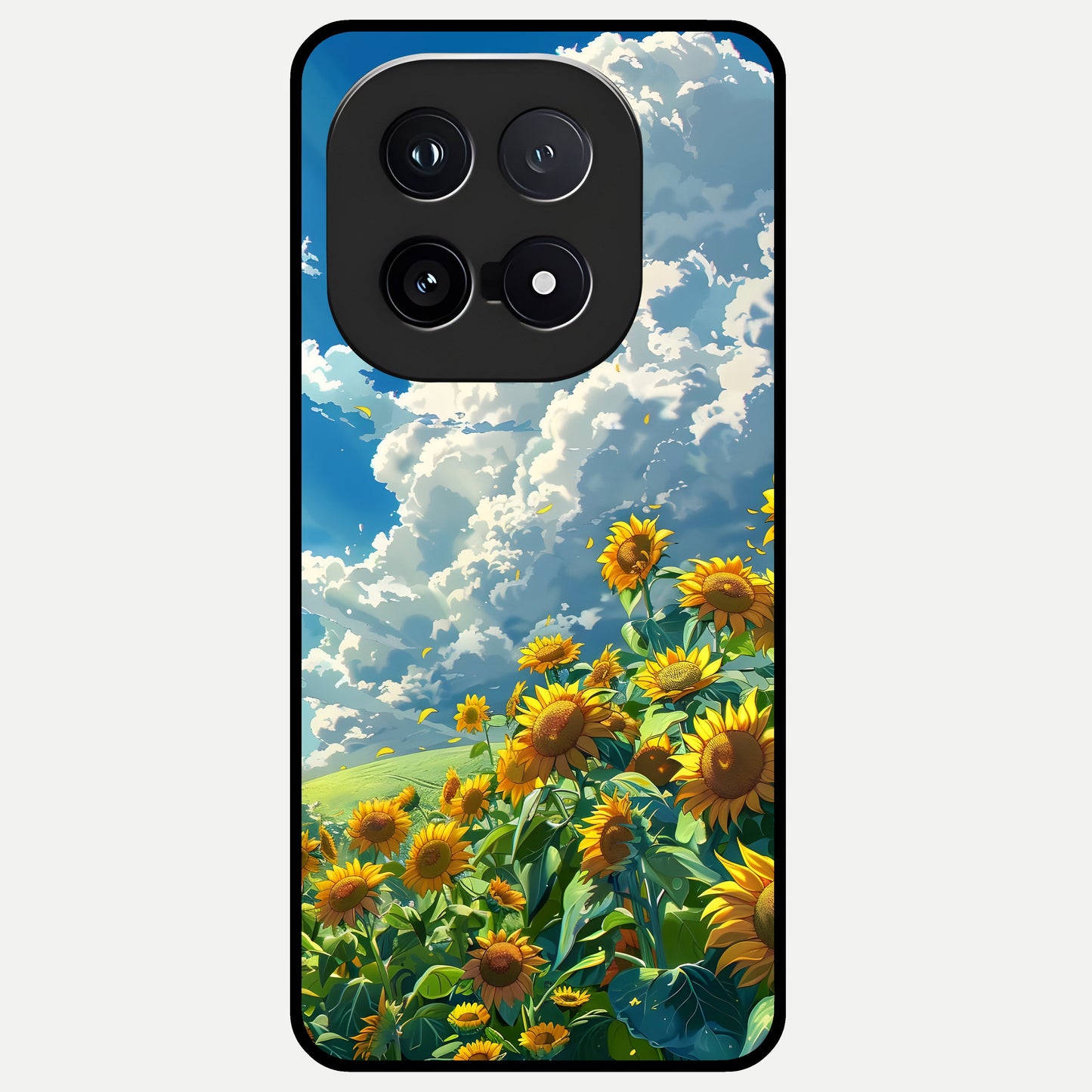  Golden Sun Glory Glass Case for iQOO 15 back cover – full design glossy printed glass finish