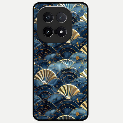  Golden Wave Luxe Glass Case for iQOO 15 back cover – full design glossy printed glass finish
