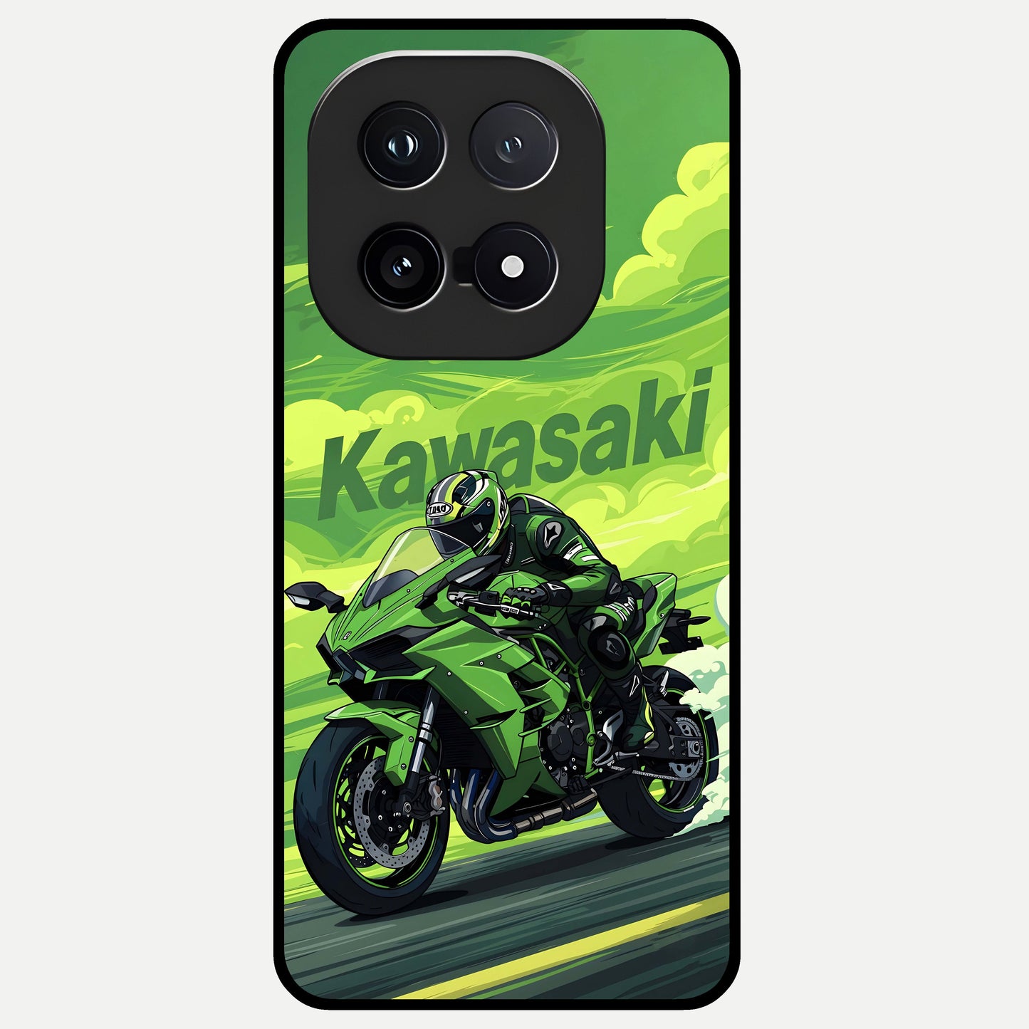  Greenery Sky Glass Case for iQOO 15 back cover – full design glossy printed glass finish