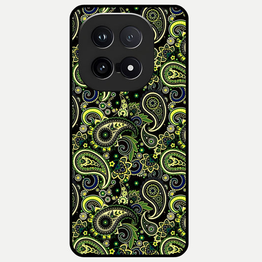  Green Lemon Glass Case for iQOO 15 back cover – full design glossy printed glass finish