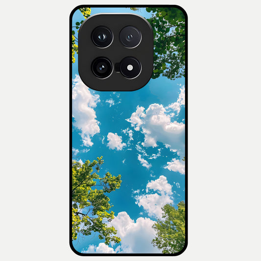  Green Moon Energy Glass Case for iQOO 15 back cover – full design glossy printed glass finish