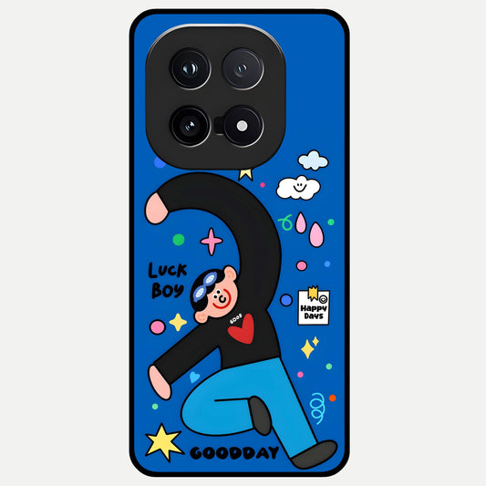  Happy Luck Vibe Glass Case for iQOO 15 back cover – full design glossy printed glass finish