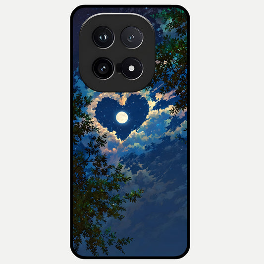  Heart With Moon Sky Glass Case for iQOO 15 back cover – full design glossy printed glass finish