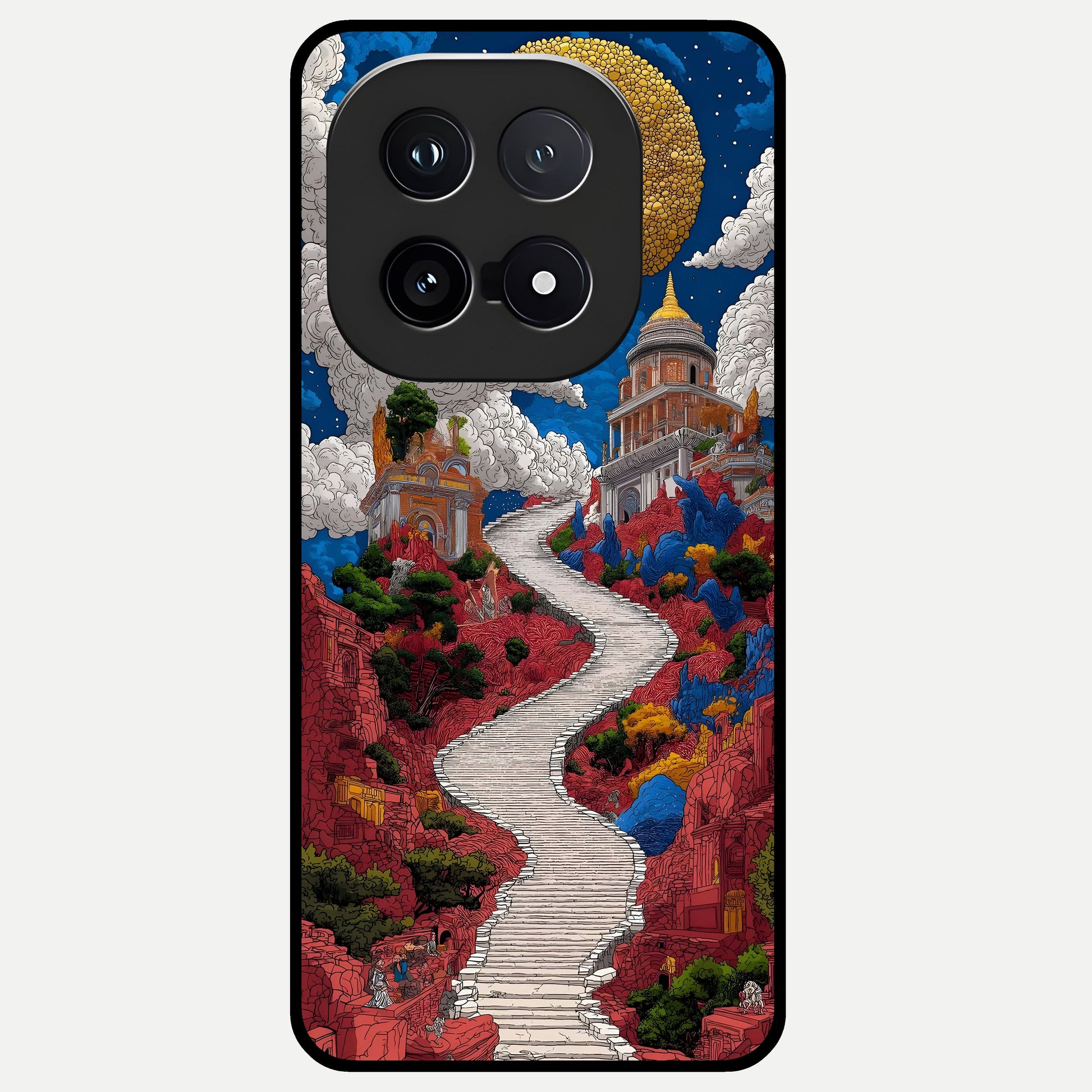  Heavenly Moon Path Glass Case for iQOO 15 back cover – full design glossy printed glass finish
