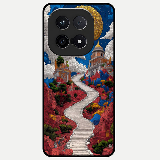  Heavenly Moon Path Glass Case for iQOO 15 back cover – full design glossy printed glass finish