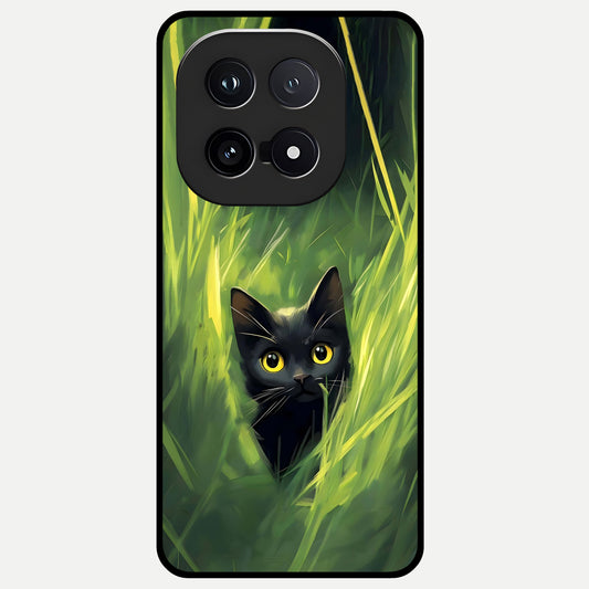  Hidden Cat Whisper Glass Case for iQOO 15 back cover – full design glossy printed glass finish