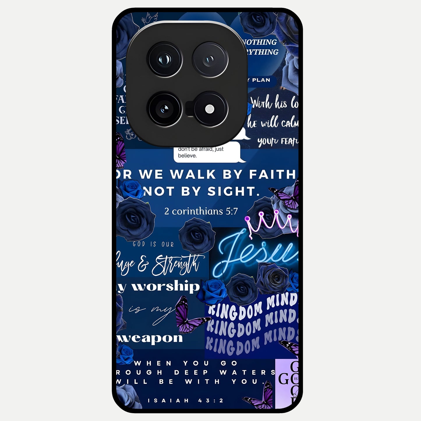  Kingdom Faith Glow Glass Case for iQOO 15 back cover – full design glossy printed glass finish