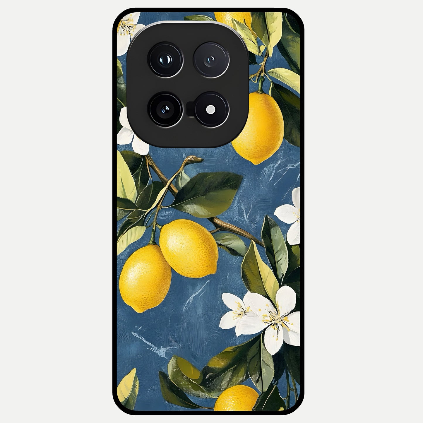  Lemon Dream Garden Glass Case for iQOO 15 back cover – full design glossy printed glass finish