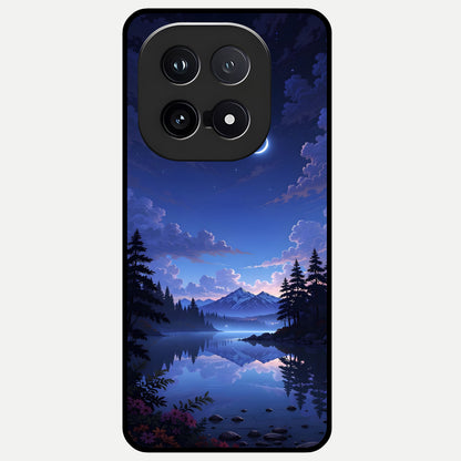  Midnight Lake Peace Glass Case for iQOO 15 back cover – full design glossy printed glass finish
