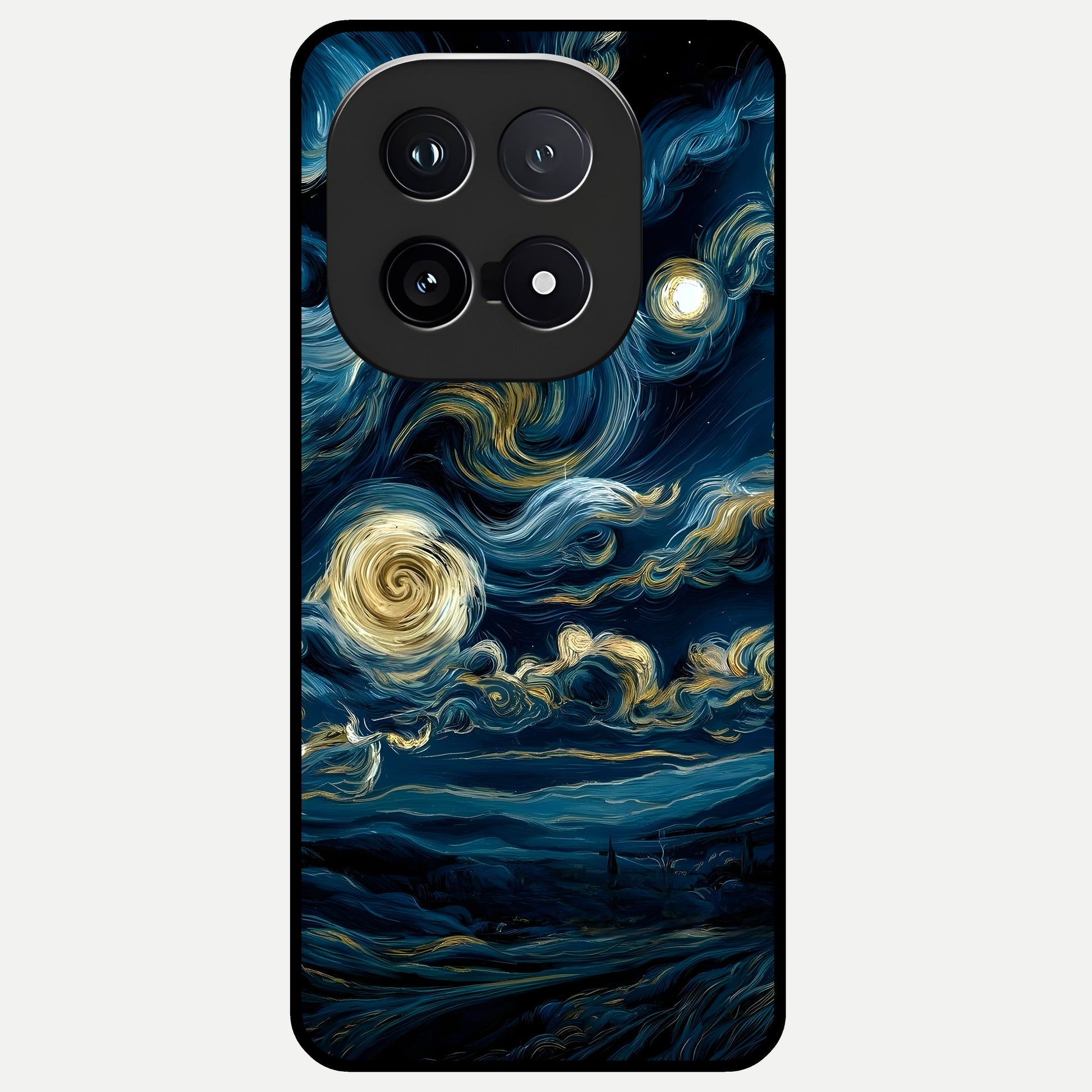  Midnight Sky Whirl Glass Case for iQOO 15 back cover – full design glossy printed glass finish