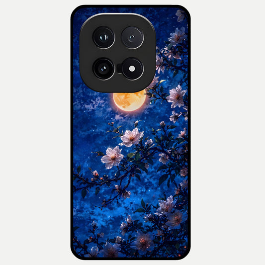  Moonlit Blossoms Night Glass Case for iQOO 15 back cover – full design glossy printed glass finish