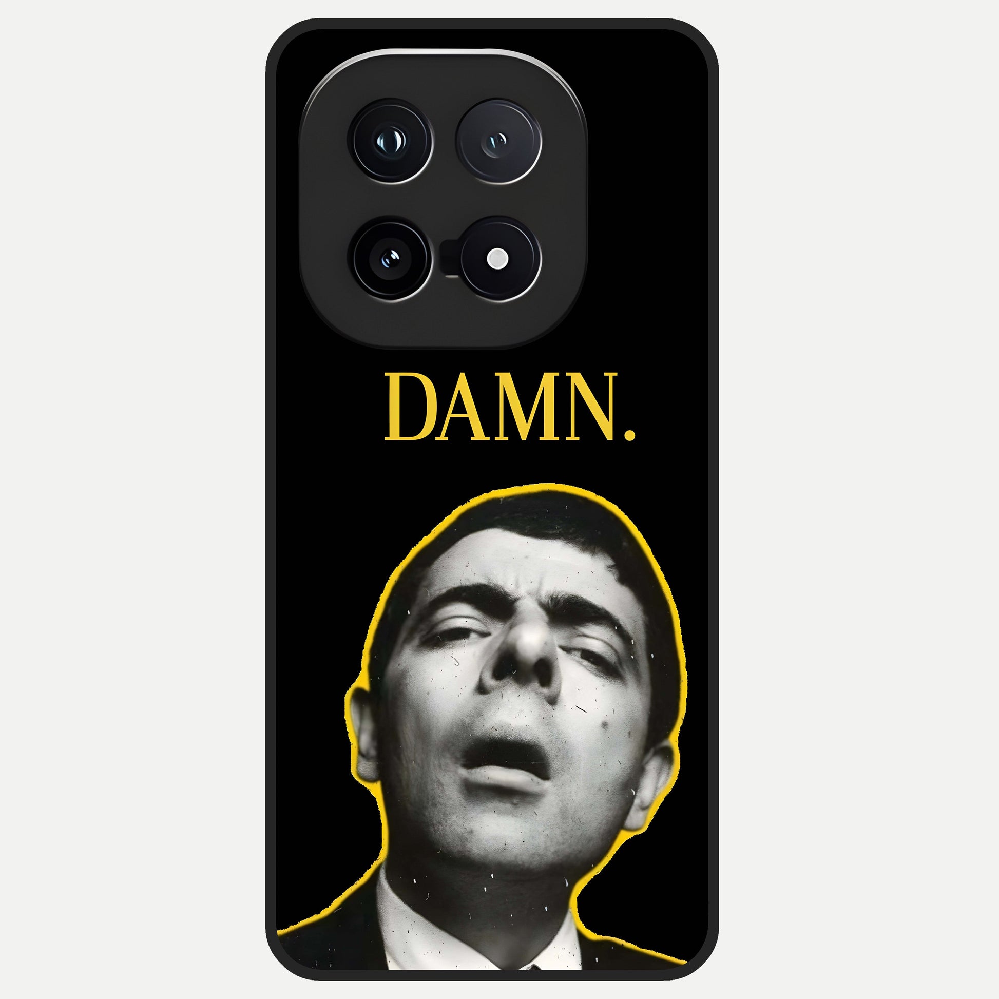  Mr Bean Damn Glass Case for iQOO 15 back cover – full design glossy printed glass finish