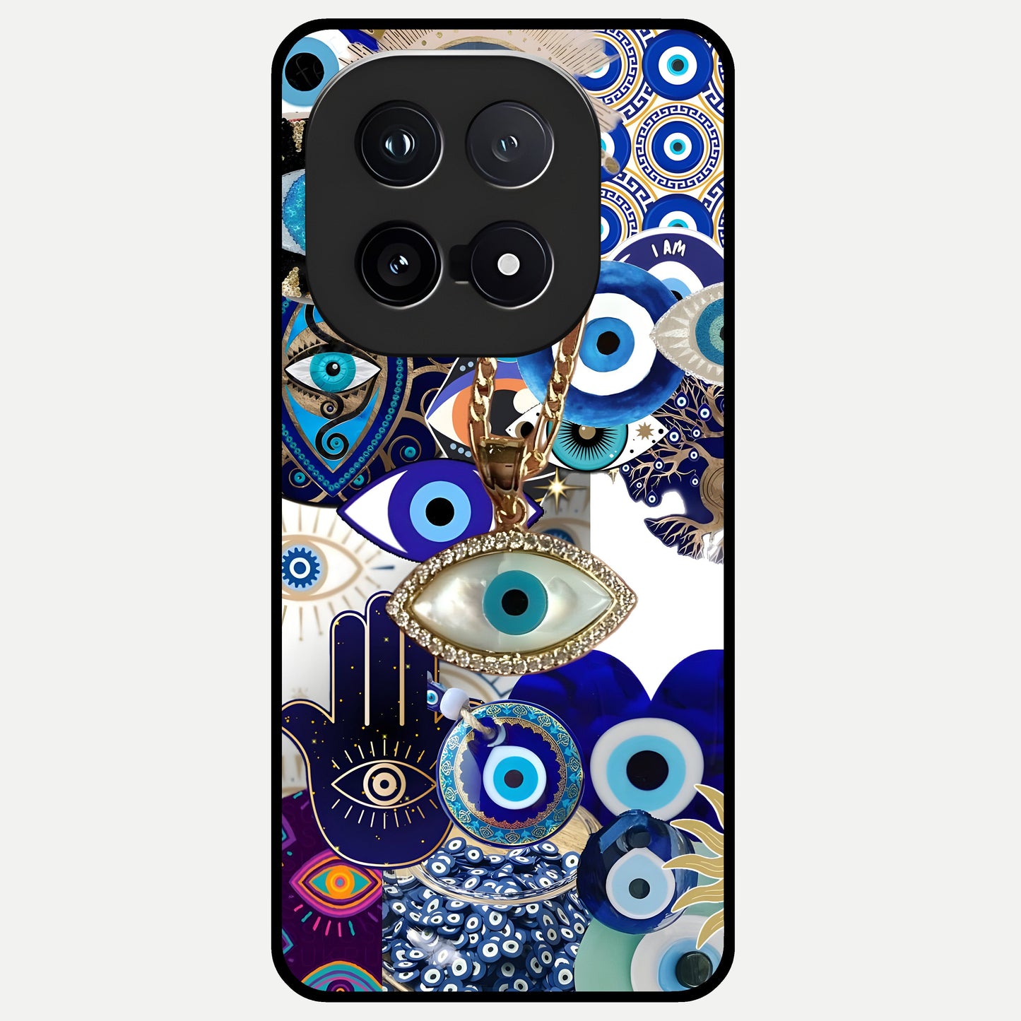  Mystic Charm Eye Glass Case for iQOO 15 back cover – full design glossy printed glass finish