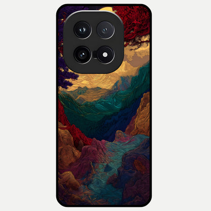  Mystic Valley Light Glass Case for iQOO 15 back cover – full design glossy printed glass finish