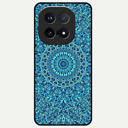 Ocean Bloom Mandala Glass Case for iQOO 15 back cover – full design glossy printed glass finish