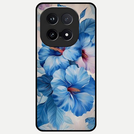  Ocean Hibiscus Grace Glass Case for iQOO 15 back cover – full design glossy printed glass finish