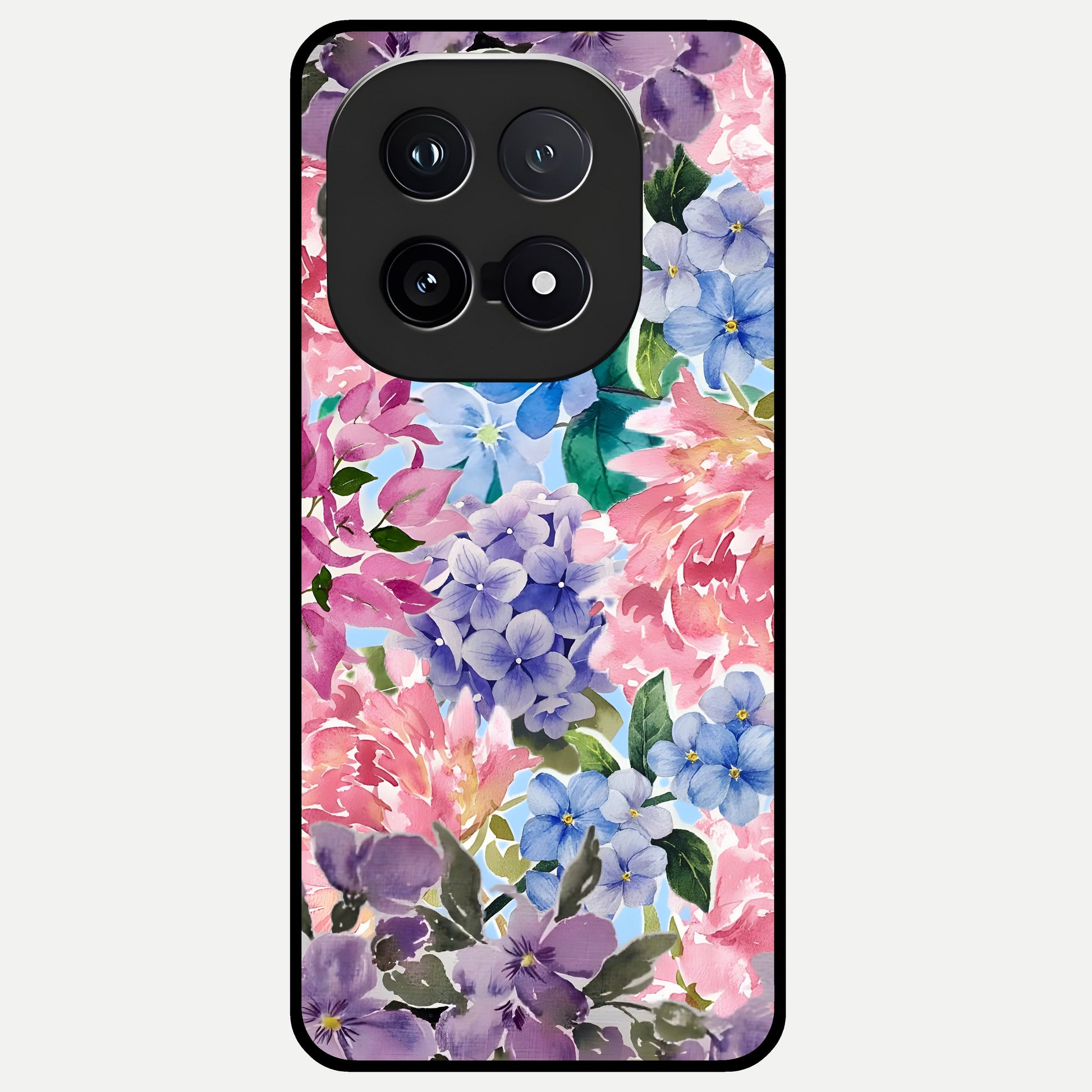  Pastel Floral Mix Glass Case for iQOO 15 back cover – full design glossy printed glass finish