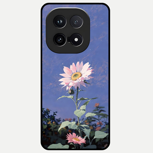  Pink Shells Outline Glass Case for iQOO 15 back cover – full design glossy printed glass finish