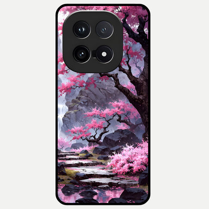  Pink Sunflower Glow Glass Case for iQOO 15 back cover – full design glossy printed glass finish