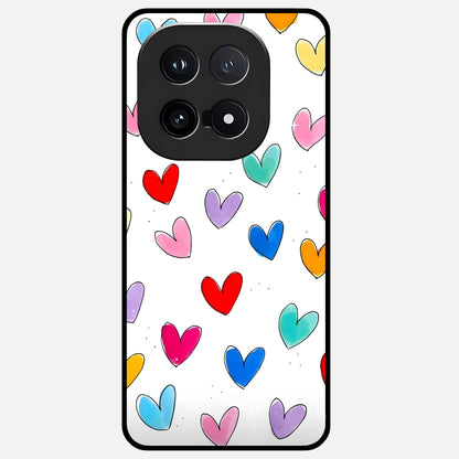  Playful Love Doodles Glass Case for iQOO 15 back cover – full design glossy printed glass finish