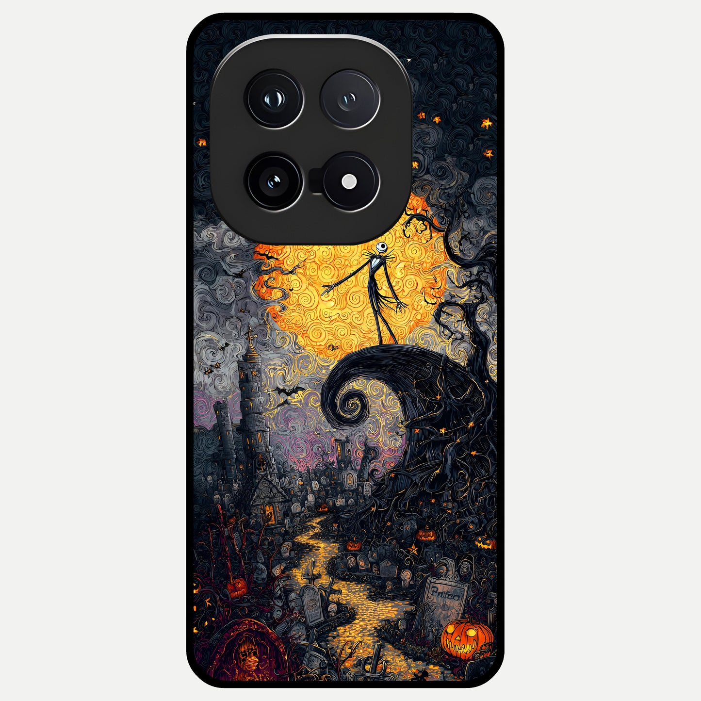  Pumpkin Moonlight Tale Glass Case for iQOO 15 back cover – full design glossy printed glass finish