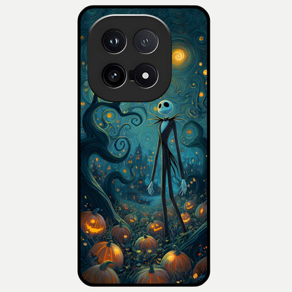  Pumpkin Moon Night Glass Case for iQOO 15 back cover – full design glossy printed glass finish